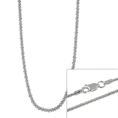 アクセサリー silver 925 necklace top design charm 925 Sterling Silver Italy Sparkle Glitter Margarita Twisted